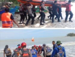 Sat Polairud Polres Bangka Bersama Tim Gabungan, Lakukan Pencarian Terhadap Korban Mahasiswa Polman