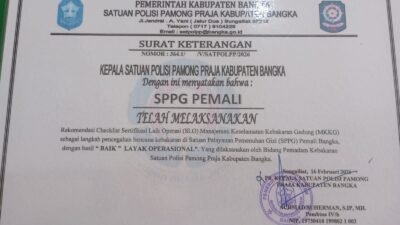 Satuan Polisi Pamong Praja Kabupaten Bangka, Berikan Penghargaan Ini Kepada Yayasan Same-Same Berkah